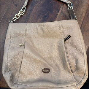 Michael Kors Beige Leather Shoulder Bag